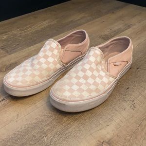 Pink checkered vans